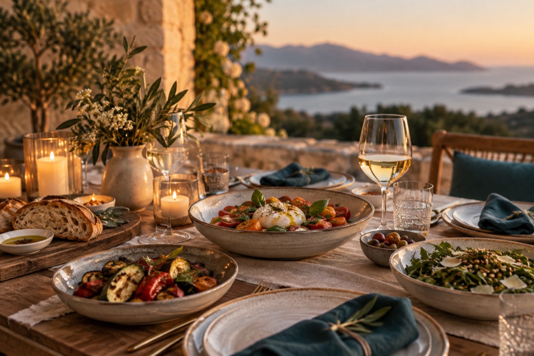 A welcoming dinner table